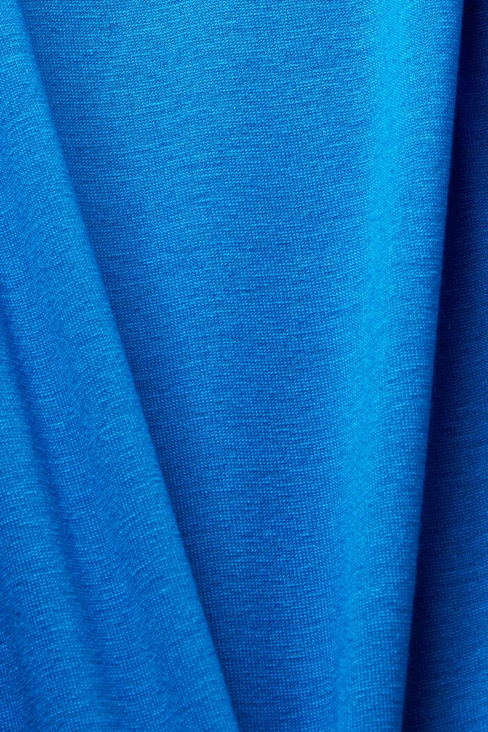 Robe longueur midi en jersey à bandes fixées à la taille, BRIGHT BLUE, detail image number 4