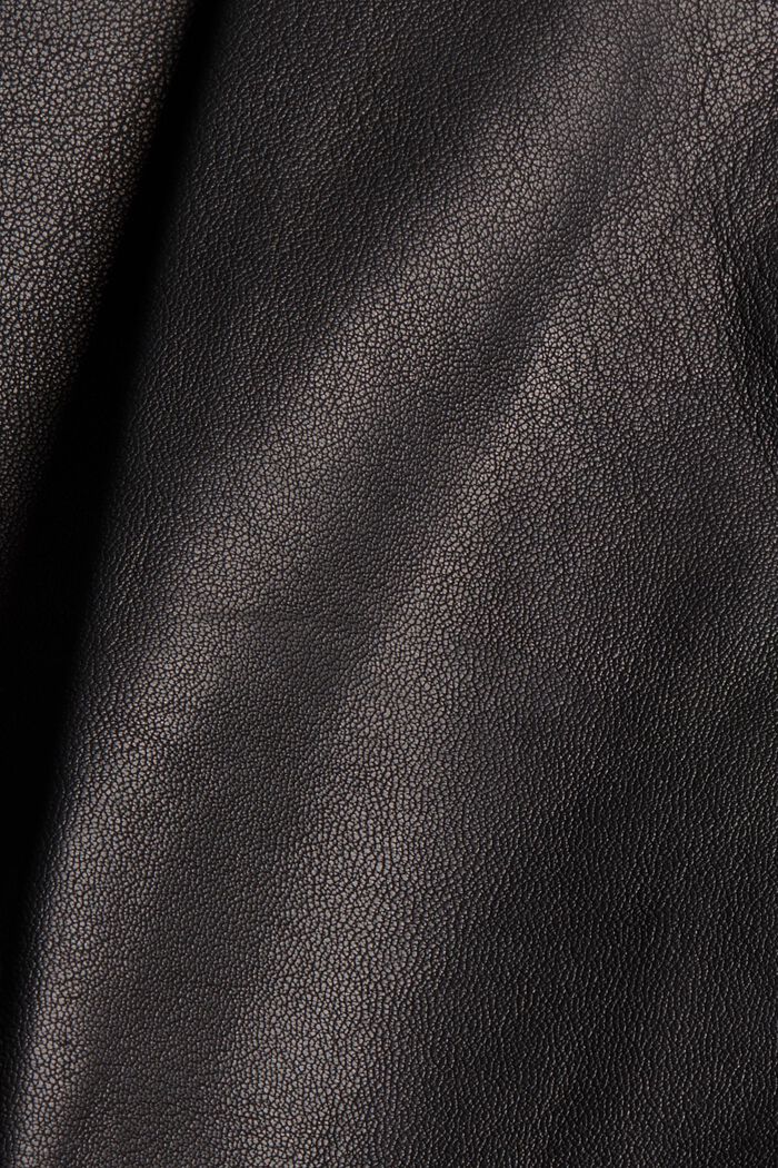En cuir : la jupe-culotte à taille haute, BLACK, detail image number 4