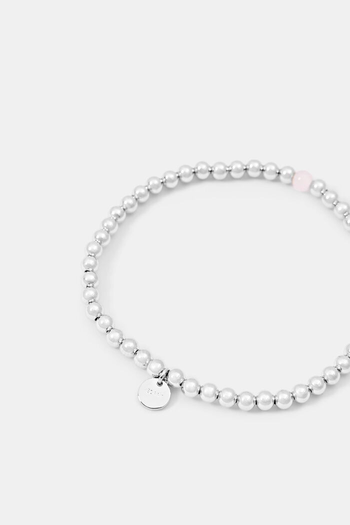 Bracelet argenté animé de perles, SILVER, detail image number 1