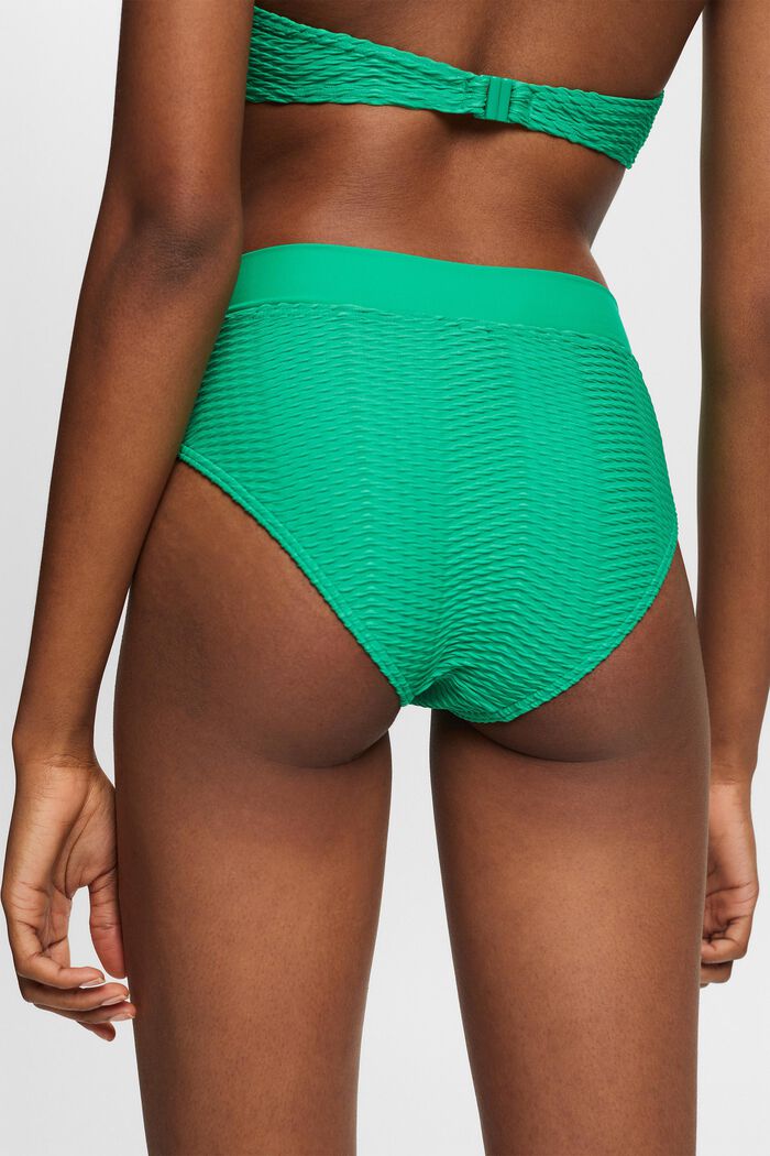 En matière recyclée : le bas de bikini texturé, GREEN, detail image number 3