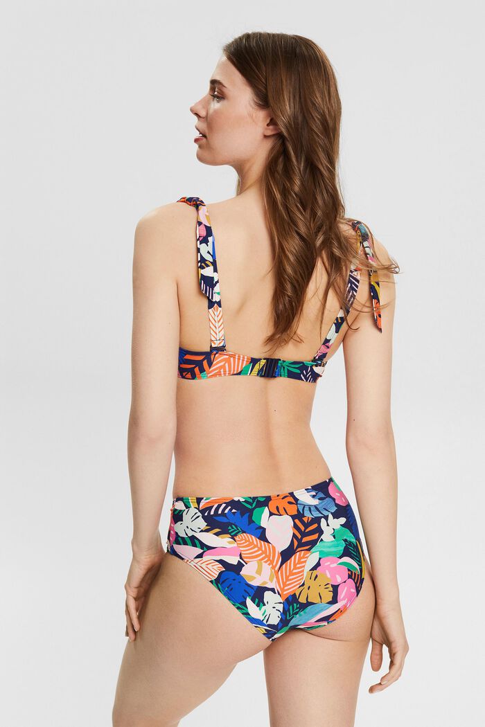 Haut de bikini à motif coloré et bretelles ajustables, NAVY, detail image number 1