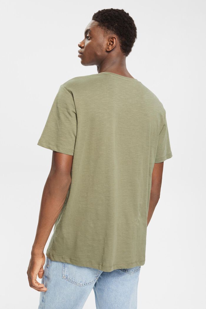 T-shirt en jersey, 100 % coton, KHAKI GREEN, detail image number 3