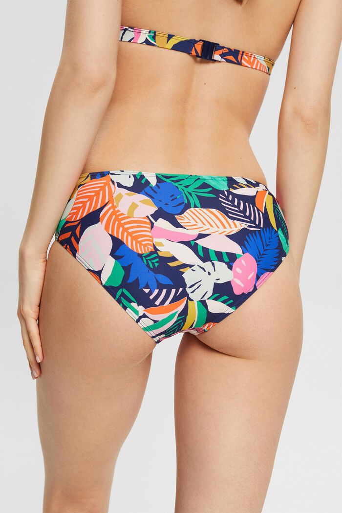 Slip de bikini à motif coloré et détail à nouer, NAVY, detail image number 3