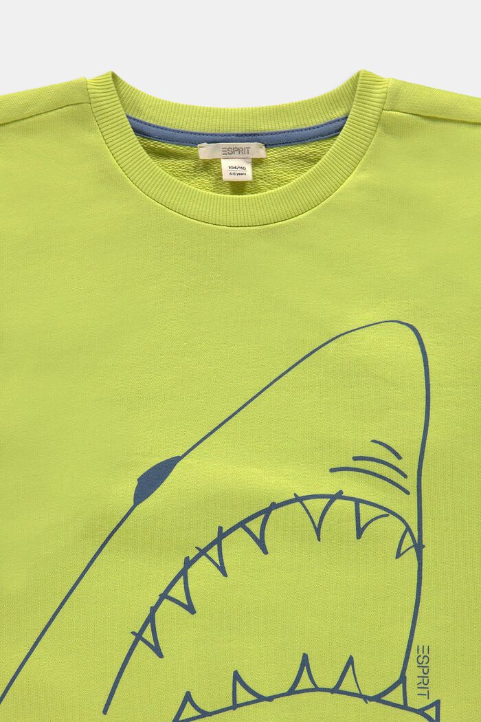 Sweat-shirt à imprimé requin, CITRUS GREEN, detail image number 2
