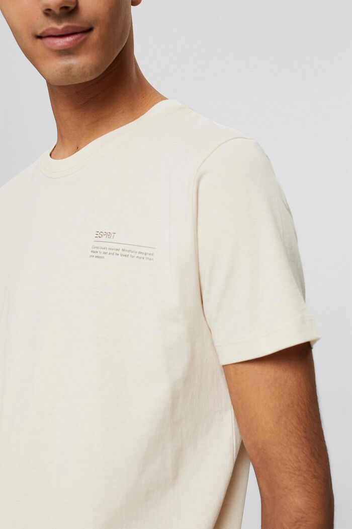 T-shirt en jersey doté d´un imprimé, 100 % coton bio, CREAM BEIGE, detail image number 1