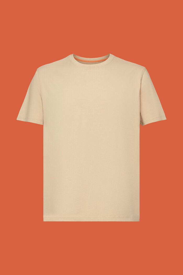 T-shirt en jersey teint en pièce, 100 % coton, SAND, detail image number 6