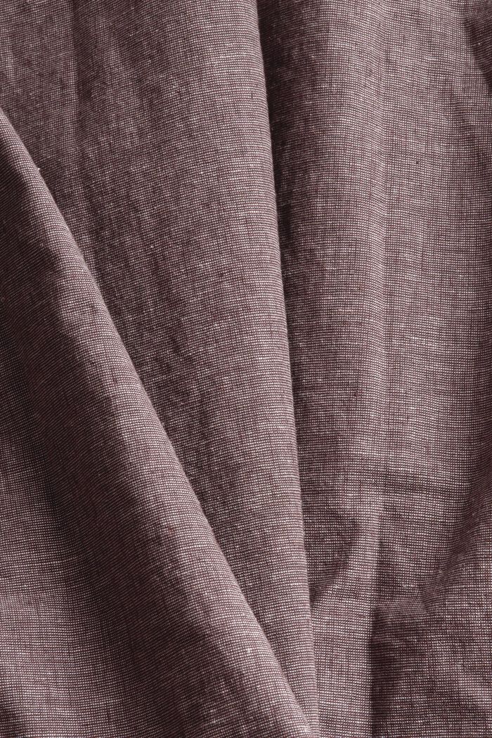 À teneur en lin : la chemise chinée , BROWN, detail image number 4