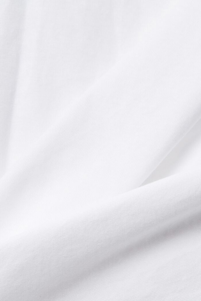 Haut en coton à imprimé floral, WHITE, detail image number 4