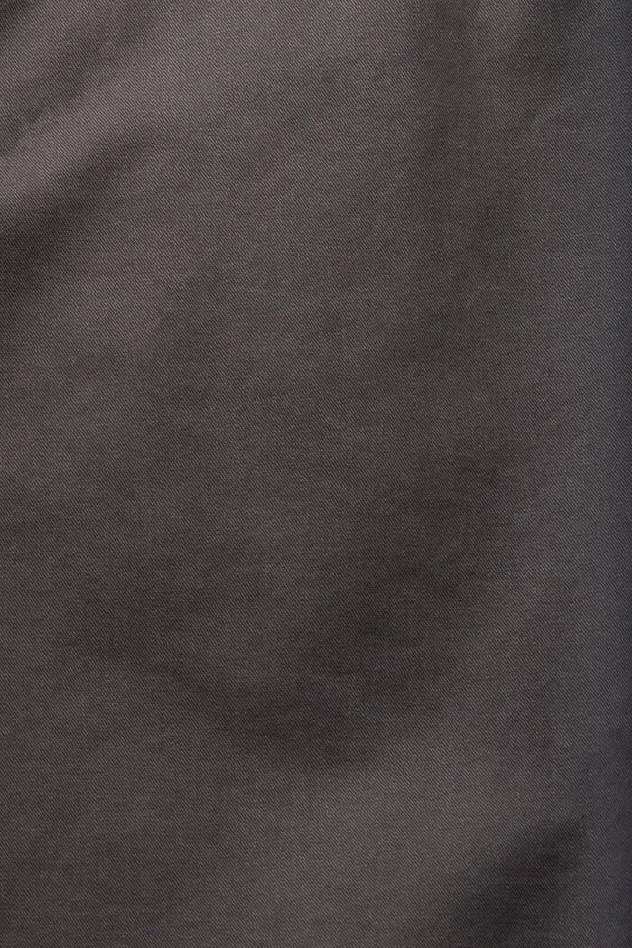Short de style chino en coton durable, DARK GREY, detail image number 6