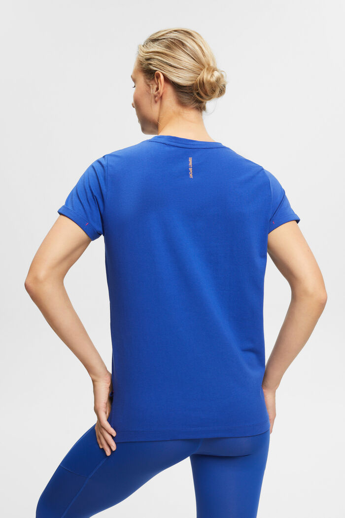 T-shirt en coton d’allure sportive, BRIGHT BLUE, detail image number 3
