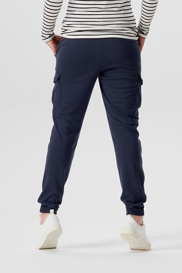 Pantalon de jogging style cargo recouvrant le ventre, NIGHT SKY BLUE, detail image number 1
