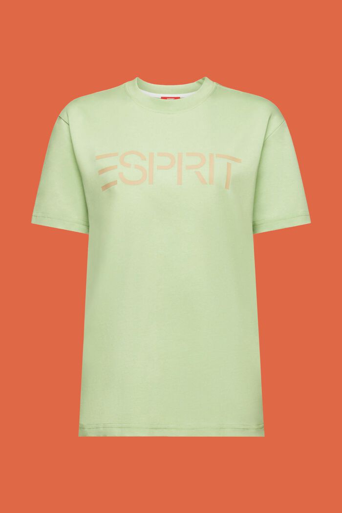 T-shirt en jersey de coton unisexe à logo, LIGHT GREEN, detail image number 7