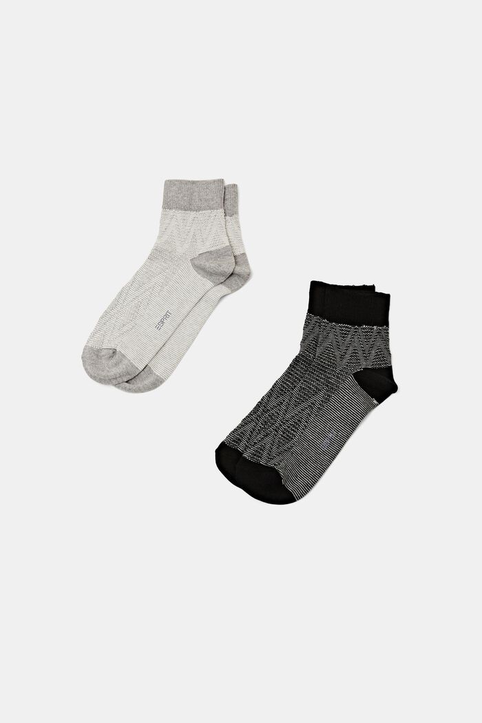 Lot de 2 paires de chaussettes texturées, BLACK, detail image number 0