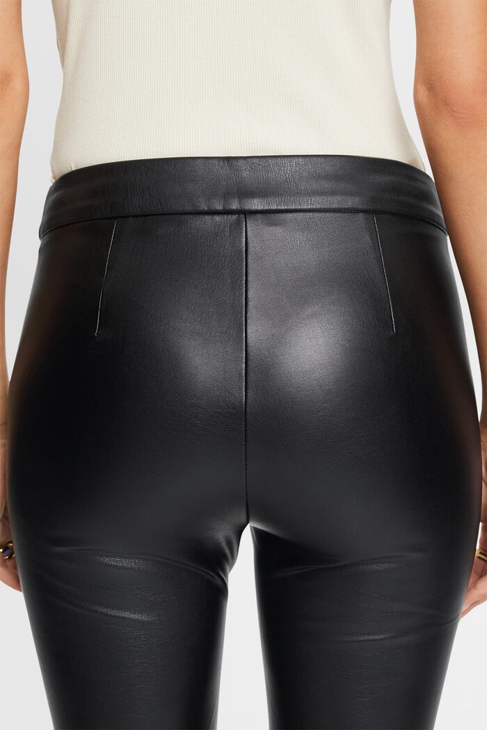 Pantalon en similicuir, BLACK, detail image number 4