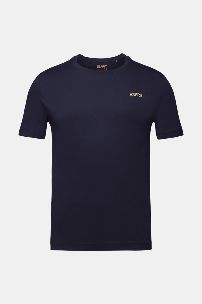 T-shirt en jersey de coton animé d’un logo, NAVY, detail image number 6