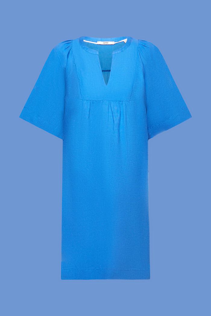 Mini-robe, mélange de coton et de lin, BRIGHT BLUE, detail image number 6