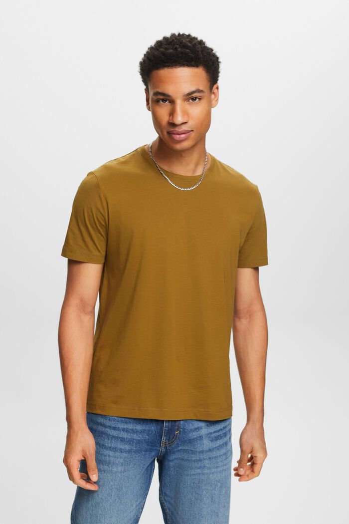 T-shirt à manches courtes et col ras-du-cou, OLIVE, detail image number 0