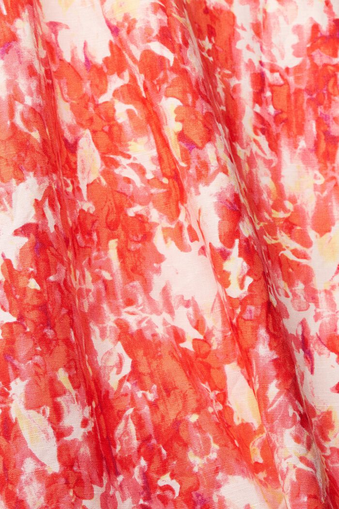À teneur en lin : la robe à motif, RED, detail image number 4