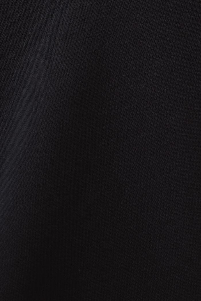 Sweat à capuche à logo surpiqué, BLACK, detail image number 4