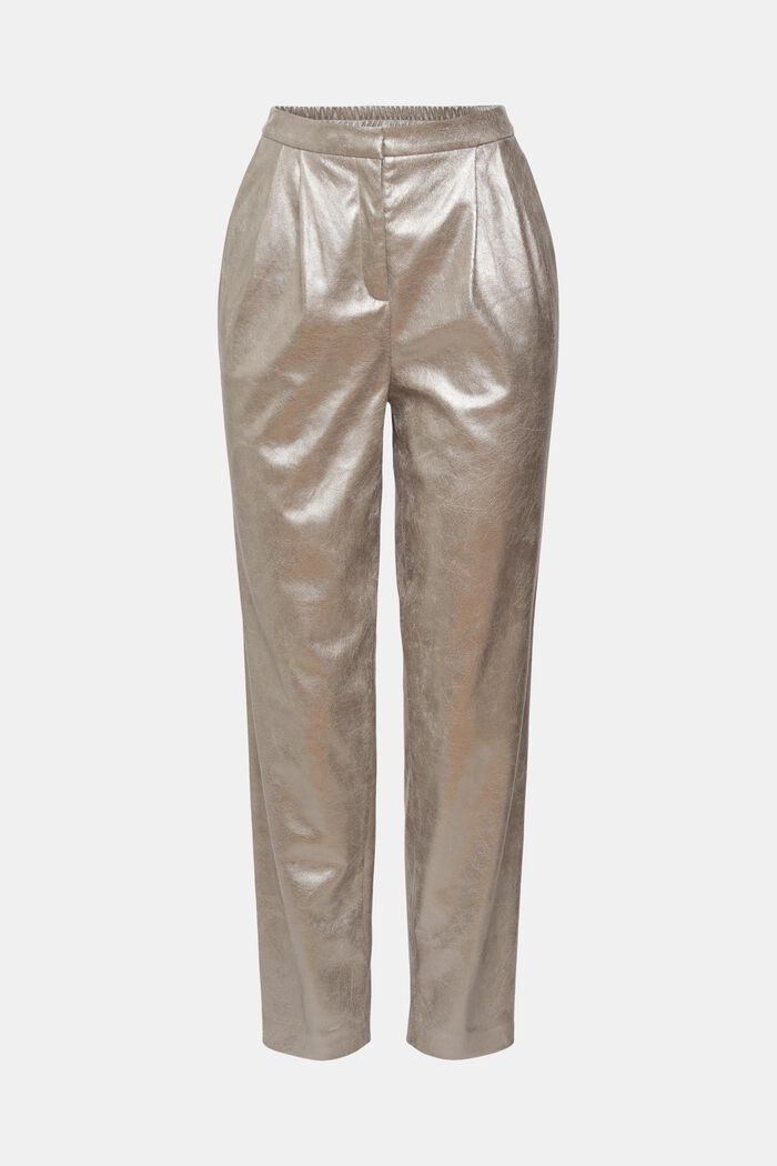 Pantalon en similicuir à effet métallique, GOLD, detail image number 6