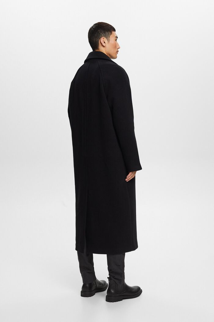 Manteau en laine mélangée, BLACK, detail image number 3