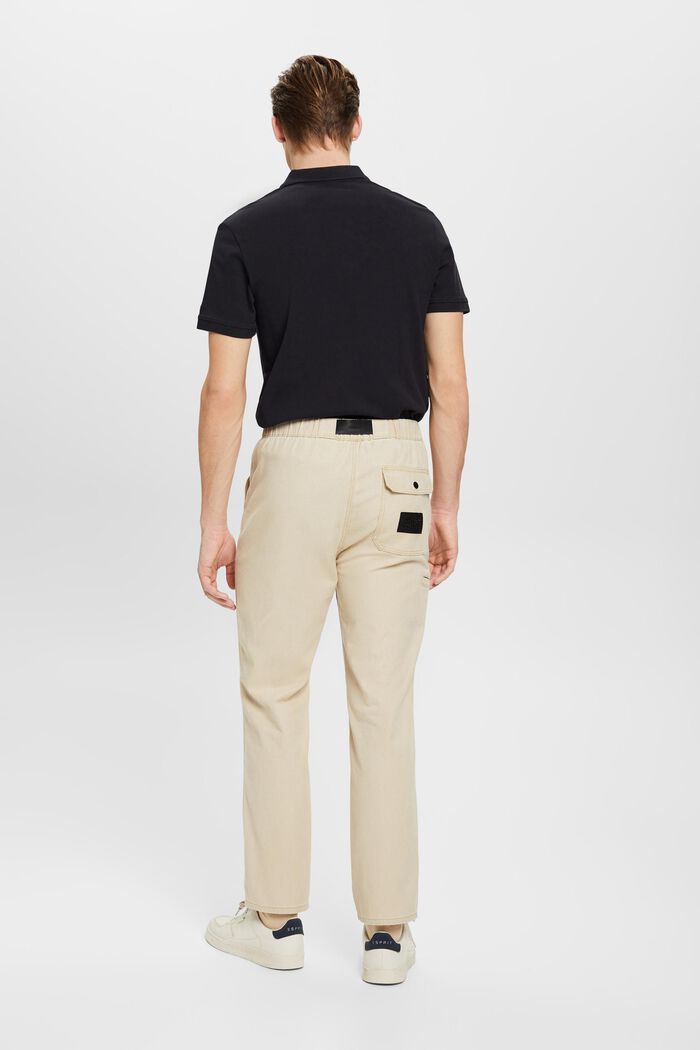 Pantalon chino Straight Fit, en coton lourd, SAND, detail image number 3