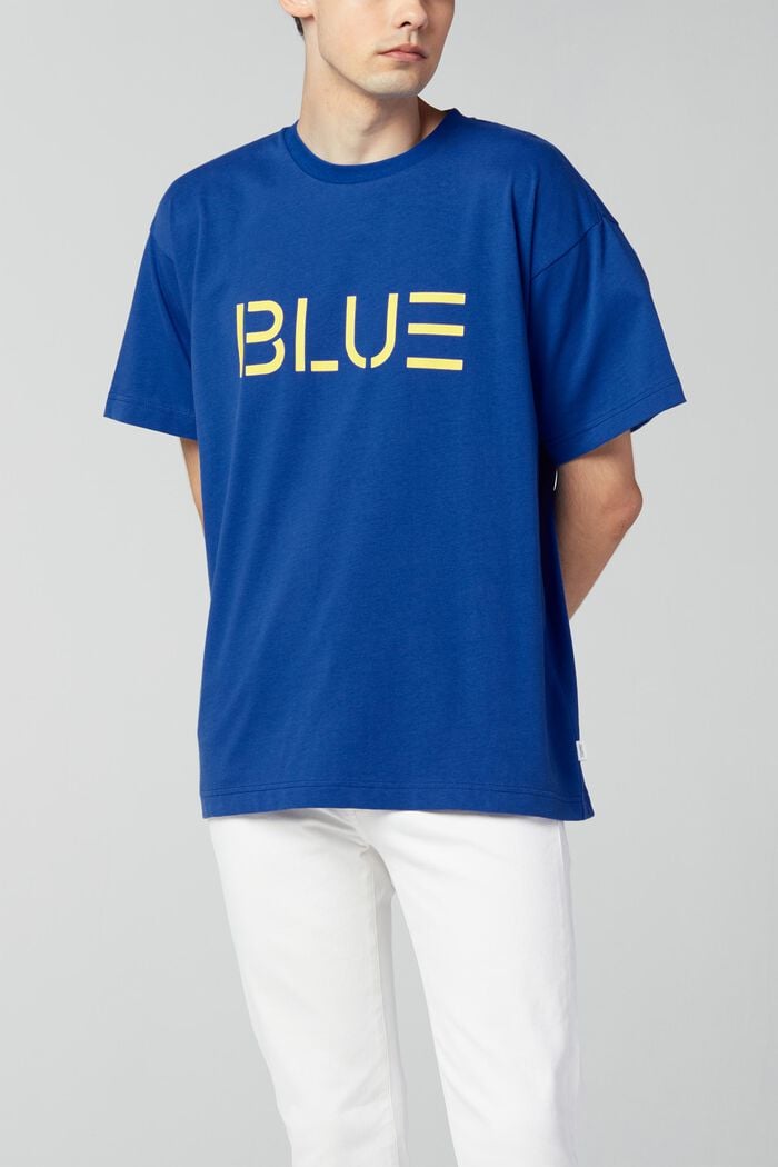T-shirt unisexe à imprimé, BLUE, overview