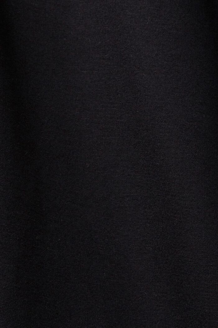 Jupe longueur midi en jersey agrémentée de détails froncés, BLACK, detail image number 6